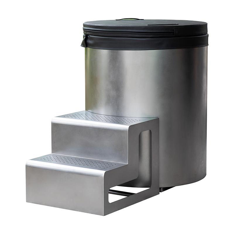 Толық 304 тот баспайтын болаттан жасалған дөңгелек суық суға арналған ванна