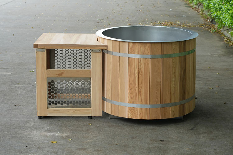 Red Cedar Cold Plunge Barrel with 304 Stainless Steel Interior